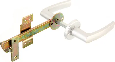 Produktbild von Alberts Flechtzaun-Einzeltorverschluss Aluminium, gelb, galvanisch verzinkt, für Drücker und Rosette, Holzzaun & Holztore (innen/außen), 170x161x105 mm (LBH)