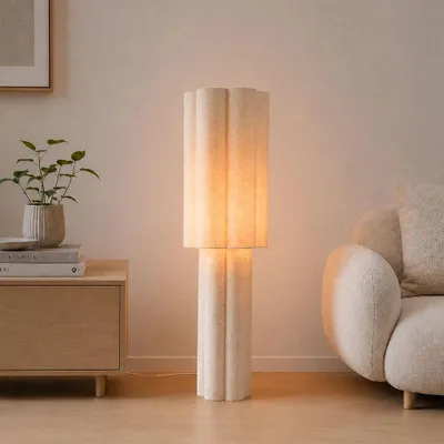 Obrázok produktu pre Milton & Oldbrook, stolná lampa, model Stehlampe, farba: béžová, materiál: ľan