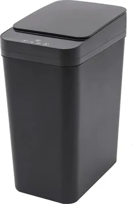 Zdjęcie produktu dla Automatyczny kosz na śmieci - Sensorowy kosz na śmieci - Pojemność 12 l - Bezdotykowy - Do kuchni i biura - ABS/PP - Czarny