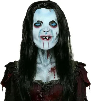 Zdjęcie produktu dla Maska na Halloween, imitująca straszny wygląd, realistyczna, z włosami, uniwersalny rozmiar, idealna na Halloween
