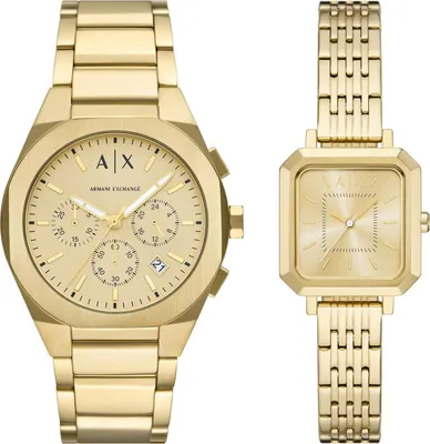 Produktbild von Armani Exchange Herrenuhr Armani Exchange Sync Chronograph SET Herrenuhren ArmaniExchange-AX7171SET