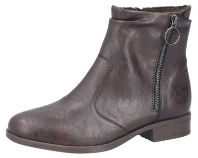 Produktbild von Rieker Damen Stiefelette mit gerafftem Schaft und Reißverschluss 77041, Größe:40 EU, Farbe:Braun