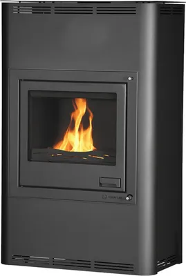 Image de HS FLAMINGO poêle-cheminée AQUAFLAM 25 avec échangeur de chaleur régulation de base noir