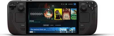 Produktbild von Valve Steam Deck, Dampfdeck, SteamOS, Schwarz, Digital, OLED, 18,8 cm (7.4")