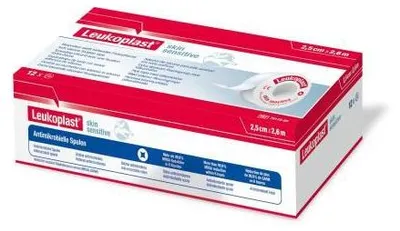 Produktbild von Leukoplast Skin Sensitive 2,5 cmx2,6 m o.Schutzr. 12 St