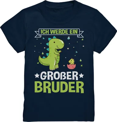 Produktbild von Dinosaurier Großer Bruder Shirt – Navy / 98/104 (3-4)