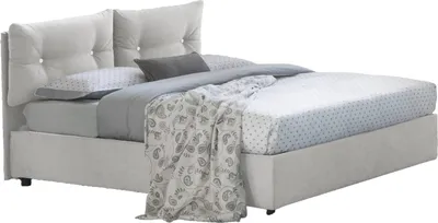 Produktbild von Einzelbett Albina, Containerbett mit Stoffbespannung, 100%  Italy, Frontöffnung, inklusive Matratze 80x190 cm, Weiß