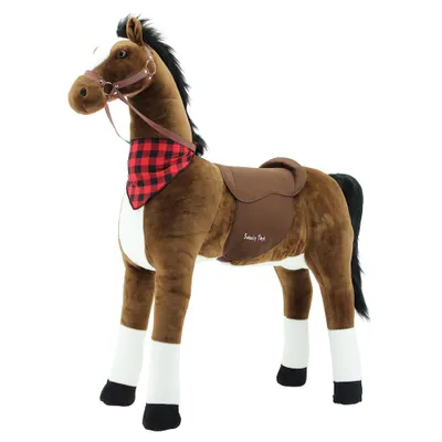 Produktbild von Sweety Toys 7455 Stehpferd CHOCOLATE 125cm stabiles robustes XXL Riesenpferd mit Stahlunterbau