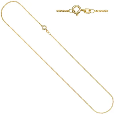 Produktbild von JOBO Panzerkette 925 Sterling Silber gold vergoldet 1,3 mm 42 cm Kette Halskette