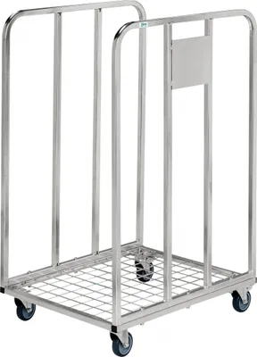 Produktbild von Kongamek Wellpappenwagen verzinkt 1000mm hoch mit Lenkrollen und Bremse