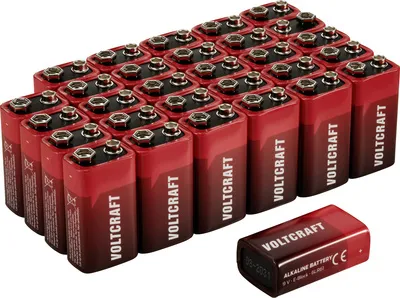 Obrázok produktu pre Voltcraft VC-16107990 9 V Block-Batterie Alkali-Mangan 550 mAh 9 30 St. (VC-16107990)