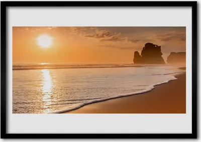 Produktbild von Bild 100x70 MDF-Rahmen Wandkunst Meer, Strand, Sonne, Landschaft,
