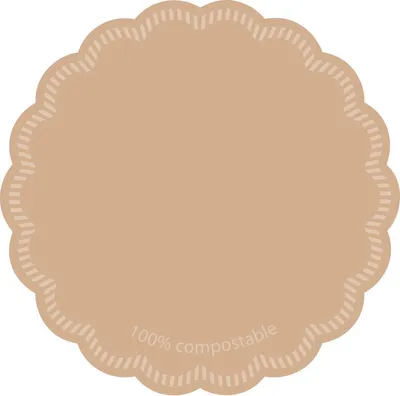 Produktbild von Tissue Deckchen Love Nature - 100% compostable, Ø 90mm, 250 Stück - Mank