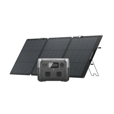 Produktbild von EF ECOFLOW Tragbare Powerstation RIVER 2 MAX mit 160W faltbare solar panel