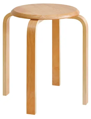 Barhocker aus Massivholz, stapelbar, 4er-Set, 40x33x44 cm
