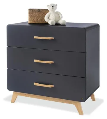 Produktbild von Pinolino Wickelkommode anthrazit mit Esche 100 x 59 x 103 cm mit Soft Close