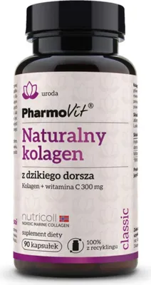 Obrázok produktu pre Divoká Tresa Kolagén + Vitamín C, Bezlepku 90 Kapsulí - Pharmovit (Klasika)