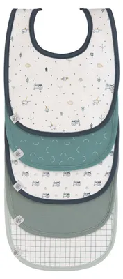 Produktbild von LÄSSIG Baby Kleinkind Lätzchen Set (5 Stk.) Klettverschluss Baumwolle wasserdicht/Value Pack Bib Garden Explorer Traktor