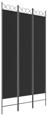 Zdjęcie produktu dla Trzypanelowy, czarny parawan o wymiarach 120x220 cm z solidną ramą