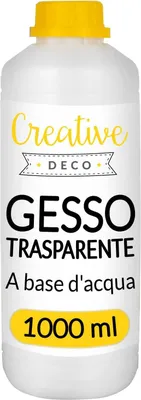 Immagine prodotto di Creative Deco 1L Trasparente Gesso Acrilico | Professionale Preparazione alla Pittura | Copertura Perfetta | Liquido, Consistenza Sottile