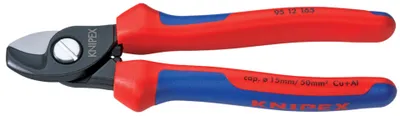 Obrázek produktu pro Knipex 95 12 165, Ruční řezačka kabelů, Modrá, Červená, Ocel, Černá, Modrá, Červená, Nerezová ocel, 1,5 cm, REACH
