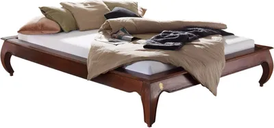 Produktbild von MASSIVMOEBEL24 Bett Akazie 200x200x42 nougat lackiert OPIUM #265