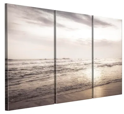 Produktbild von LUMASOUL Leinwand Bilder, Leinwandbild Natur Motiv, Wandbilder Holzrahmen, Bilder 90x60cm Strand 4 Meerlandschaft 08