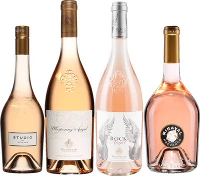 Produktbild von Best Of Provence - Miraval : Studio & Jolie-pitt / Esclan : Whispering Angel & Rock Angel - Rosé Côtes de Provence 2024 75cl