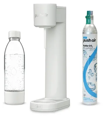 Produktbild von Dafi PushAir Saturator mit CO2-Patrone + 0,7l Flasche Sandy