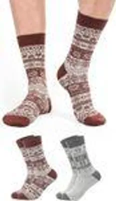 Produktbild von Footnote Wollsocken - 40% Wolle, atmungsaktiv und wärmend - 2 Paar (grau & rot)