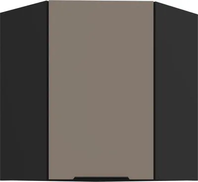 Produktbild von Oberschrank LUNARA 1 - 60x60 cm, dunkelbeige/schwarz
