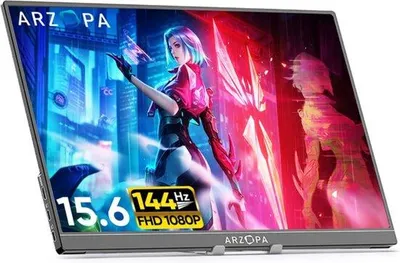 Produktbild von Portable Gaming Monitor 144Hz - 1080P Full HD, Schwarz