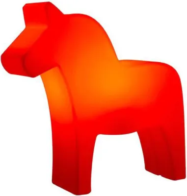 Produktbild von Shining Dala Horse 43 rot (Solar, veredelt) LED WW