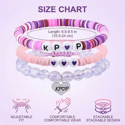 Image de Bracelet K-Pop, accessoire de cosplay, pour enfants et filles, bijou pour fans