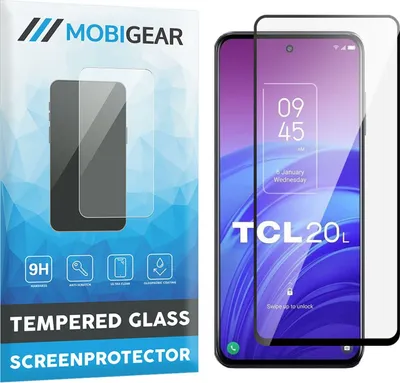 Produktbild von Mobigear Premium  TCL 20 5G Panzerglas Gehärtetes Glas Displayschutz - Hüllenfreundlich - Schwarz