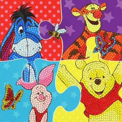 Produktbild von Crystal Art Diamant-Grußkartenset - Winnie the Pooh - 18 x 18 cm