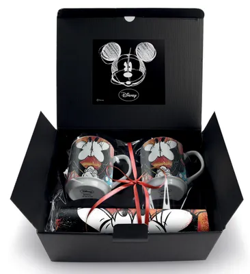 Produktbild von Gilde 4tlg. Set, Disney, Tasse / Becher, "always kiss me", Kunststoff, Porzellan, rot, VE 2, B. 11.5 cm, H. 10 cm, D. 8 cm 81320 8058150801741