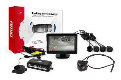 Obrázok produktu pre AMiO Asistenty parkovania TFT01 4,3" s kamerou HD-310 4-senzorové čierne