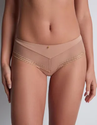 Image de Aubade, Sheer Emotion, Slipy, Pour femmes, Couleur sable, Taille M