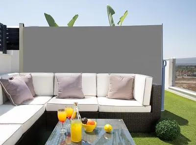 Image de Rideau de terrasse 1.60x3m gris anthracite