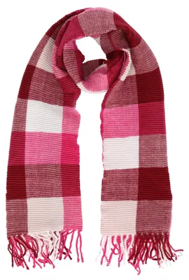 Produktbild von irisaa Damen Plissierter Schal, langer Winterschal mit kariertes Muster warm und weich 200cm×70cm