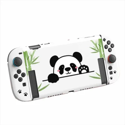 Produktbild von Für Nintendo Switch 2 flexible TPU Schutzhülle mit Bambus-Design