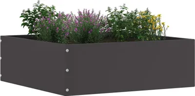 Produktbild von vidaXL Raseneinfassung Schwarz 40 x 40 x 13 cm Stahl
