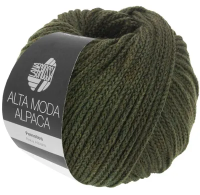 Immagine prodotto di Lana Grossa ALTA MODA ALPACA 50 g filato fine in alpaca baby gossamer 140 m colore 087 - verde loden