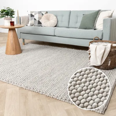 Produktbild von Volero - Wollteppich - Luminous Hellgrau - 240x340 cm - Wohnzimmer, Esszimmer, Schlafzimmer - Boho, Klassik, Industrielle, Ländlich, Modern, Skandinavisch