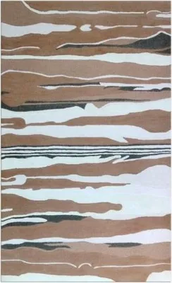Produktbild von Teppich Salajka handgetuftet 150x245 cm geometrisches Design Wolle Viskose Florhöhe 1,2 cm
