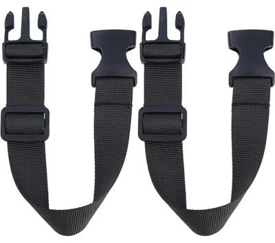 Productafbeelding van Heupgordelverlenging - 2 stuks, verstelbaar - Voor buikzakken - 24-34 cm lengte, 2,5 cm breedte, zwart, nylon