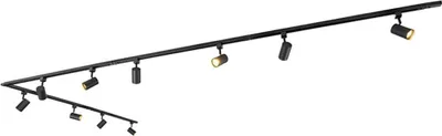Produktbild von QAZQA - Modern Modernes 1-Phasen-Schienensystem Komplettset I Spotlight I Deckenspot I Deckenstrahler I Strahler mit 10 Spot I Spotlight I Deckenspot I Deckenstrahler I Strahler I Lampe I Leuchtes sch