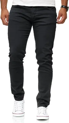 Produktbild von Red Bridge Herren Jeans Hose Slim-Fit Röhrenjeans Denim Colored Schwarz W28 L30