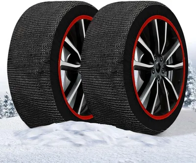 Productafbeelding van Super X sneeuwkettingen voor auto's, SUV's, 4x4 voertuigen en bestelwagens, met nieuwe Europese keuring EN 16662-1, die de sneeuwdoeken verbinden met de sneeuwkettingen